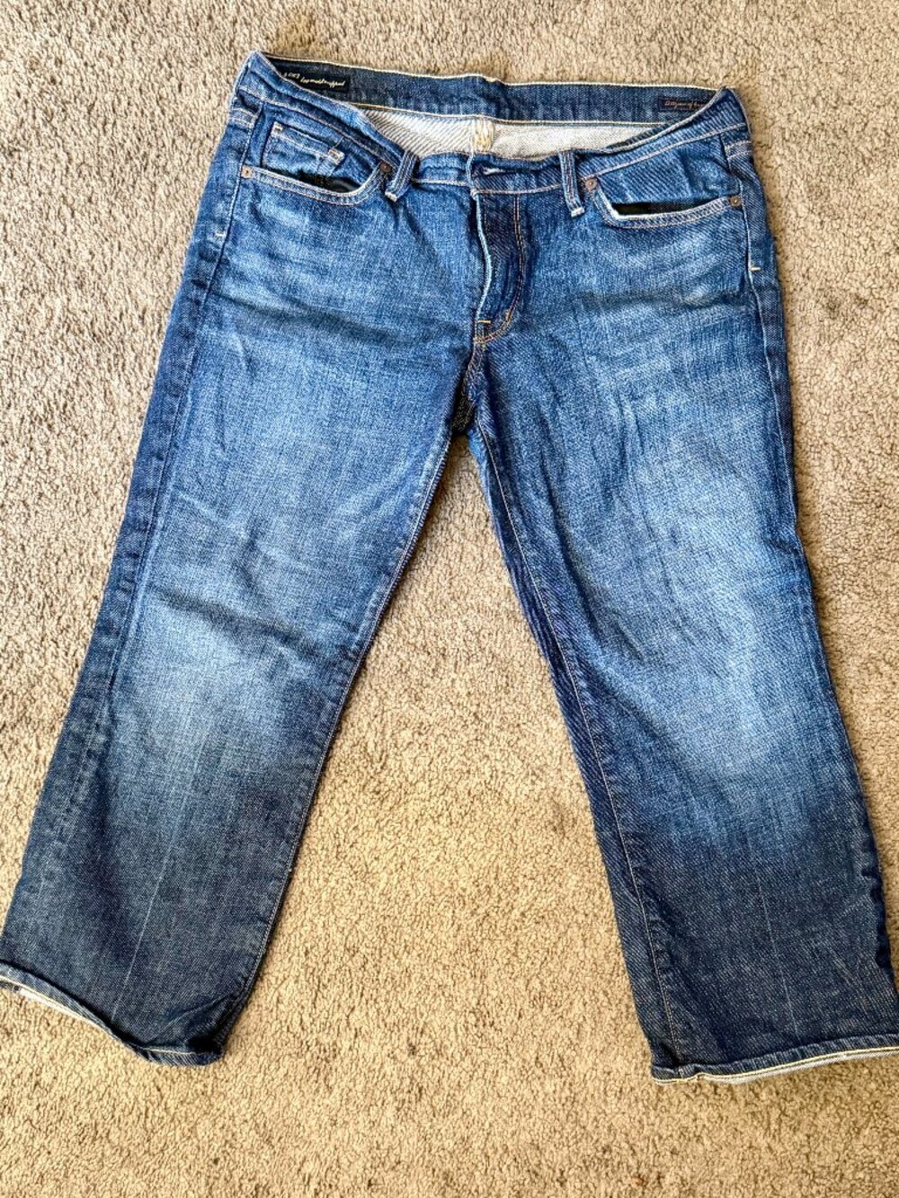 Citizens of Humanity Kelly #063 Stretch Low Waist Cropped Jeans Dark Wash